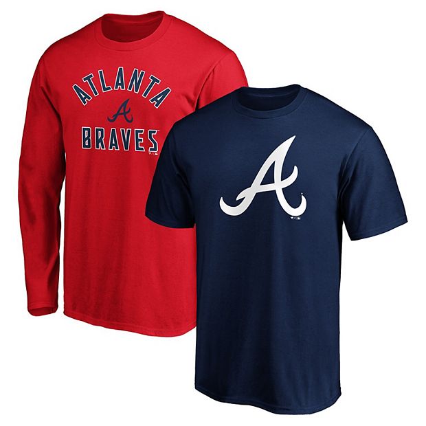 Men's Fanatics Branded Navy/Red Atlanta Braves T-Shirt Combo Pack