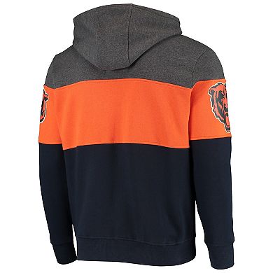 Men's Starter Heathered Gray/Orange Chicago Bears Extreme Fireballer Pullover Hoodie