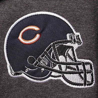 Men's Starter Heathered Gray/Orange Chicago Bears Extreme Fireballer Pullover Hoodie