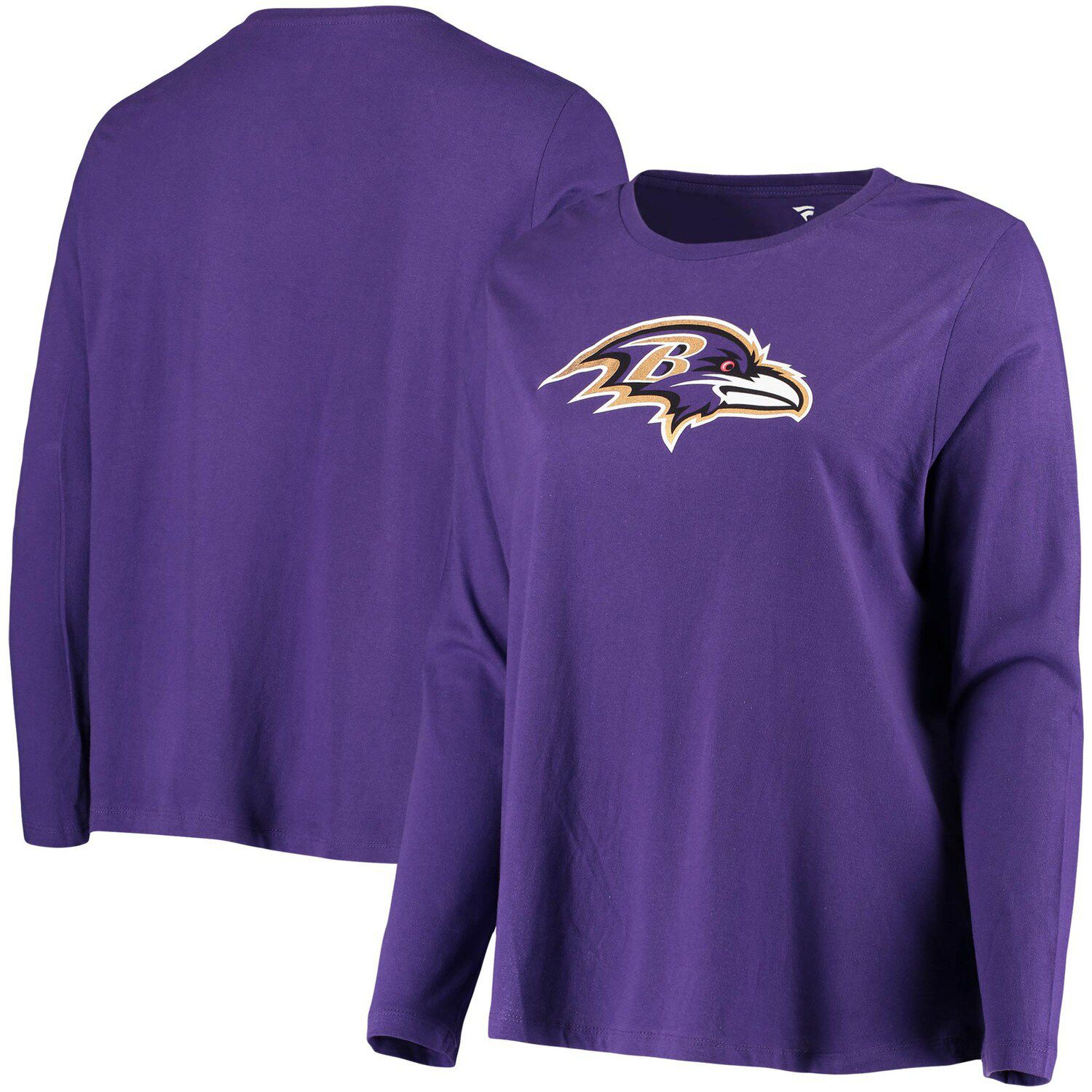 Baltimore Ravens New Era Women's Thermal Crop Long Sleeve T-Shirt - Purple