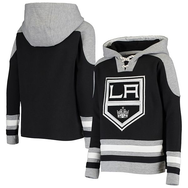 Youth Black Los Angeles Kings Ageless Must-Have Lace-Up Pullover