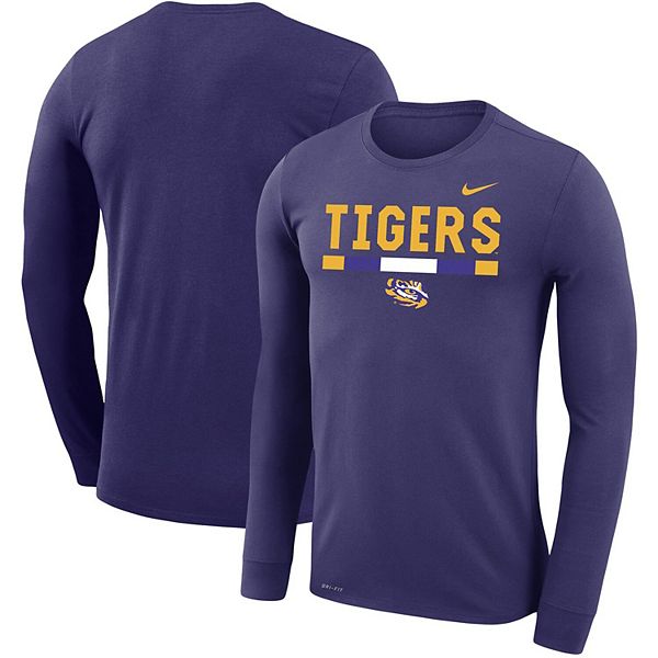 Men's Nike Purple LSU Tigers Team DNA Legend Performance Long Sleeve T ...