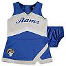 Girls Infant Royal Los Angeles Rams Cheer Captain Jumper Dress