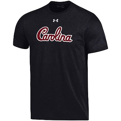 Men's Under Armour Black South Carolina Gamecocks School Logo Wordmark Performance Cotton T-Shirt
