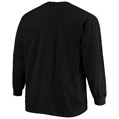 Men's Fanatics Branded Black Los Angeles Chargers Big & Tall Color Pop Long Sleeve T-Shirt