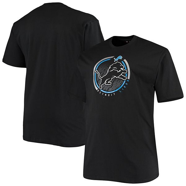 Men's Fanatics Branded Black Detroit Lions Big & Tall Color Pop T-Shirt