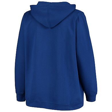 Women's Royal Kentucky Wildcats Plus Size Notch Neck Pullover Hoodie