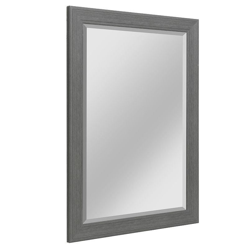 28215461 Head West Gray Textured Framed Wall Mirror, Grey,  sku 28215461