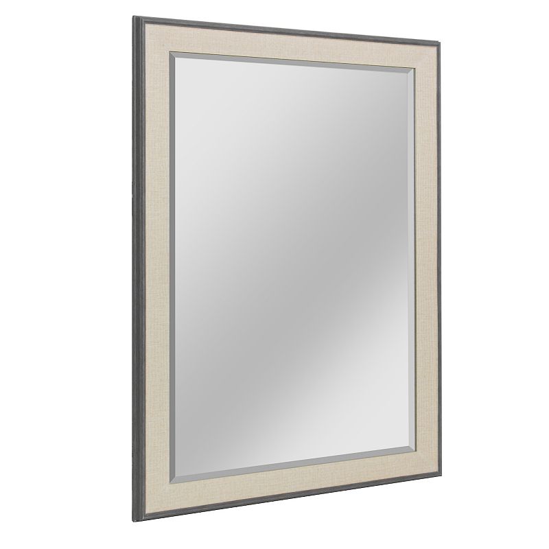 Head West Gray Framed Wall Vanity Mirror 25 x 31, Grey, 25X31