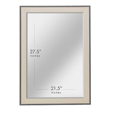 Head West Gray Framed Wall Vanity Mirror 25" x 31"