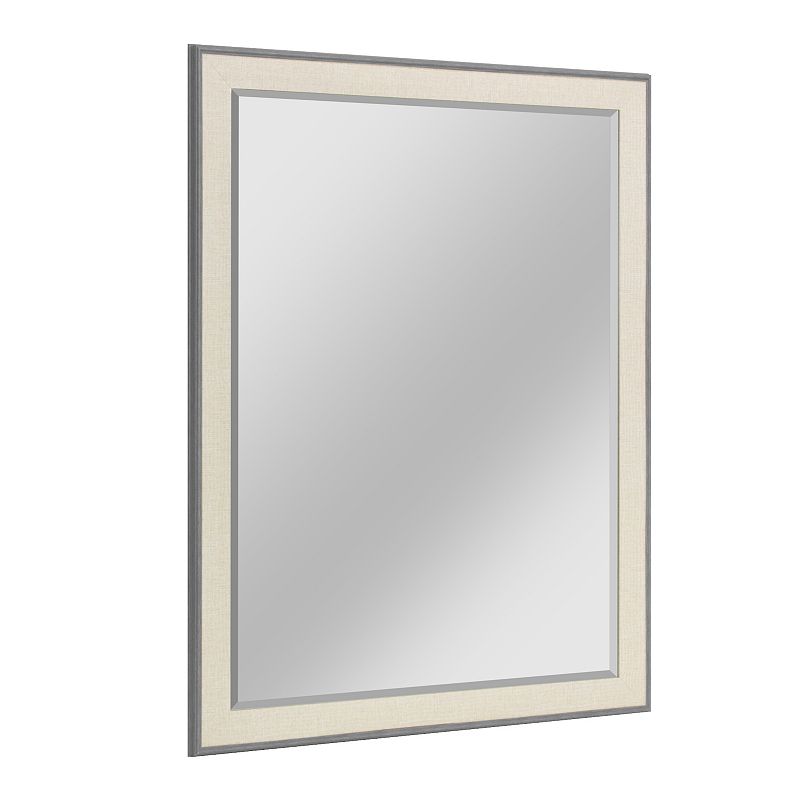 Head West Gray Framed Wall Vanity Mirror 45 x 35, Grey, 45X35