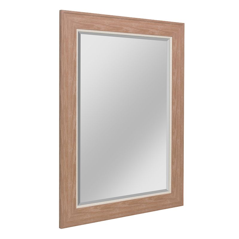 Head West Walnut Framed Vanity Mirror 26 x 32, Brown, 26X32
