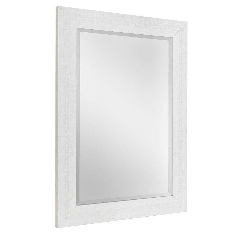 Head West Whitewash Textured Framed Mirror 26 x 32, 26X32