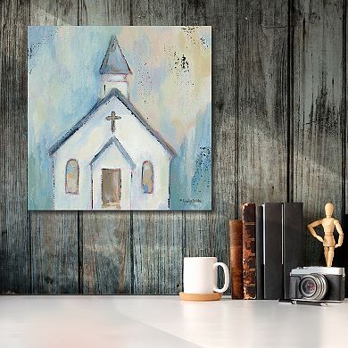 COURTSIDE MARKET Little White Chapel Canvas Wall Art
