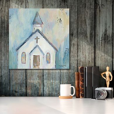 COURTSIDE MARKET Little White Chapel Canvas Wall Art