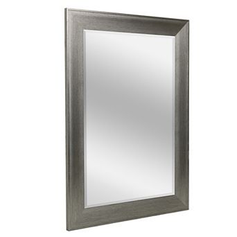 Head West Metallic Gray Framed Wall Mirror 29" x 35"