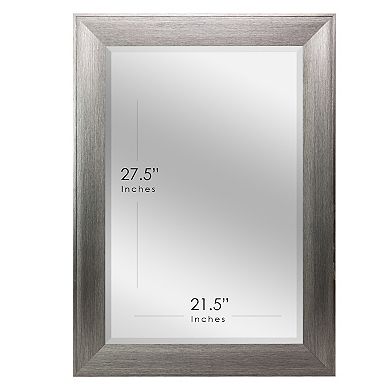 Head West Metallic Gray Framed Wall Mirror 26" x 32"