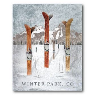 COURTSIDE MARKET Winter Ski Canvas Wall Art