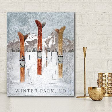 COURTSIDE MARKET Winter Ski Canvas Wall Art