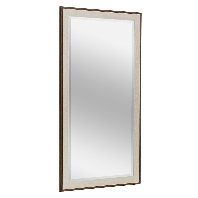 Head West Two-Tone Framed Wall Mirror 53 x 29, Brown