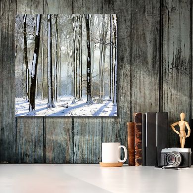 COURTSIDE MARKET Snow Forest Canvas Wall Art