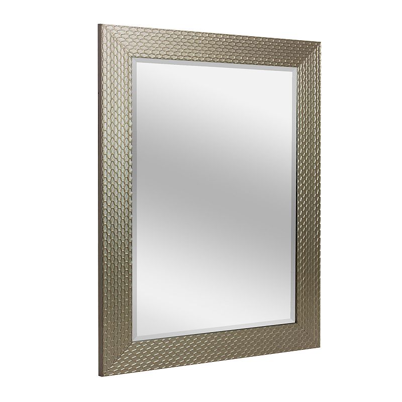 Head West Champagne Honeycomb Framed Wall Mirror 26 x 32, Clrs, 26X32