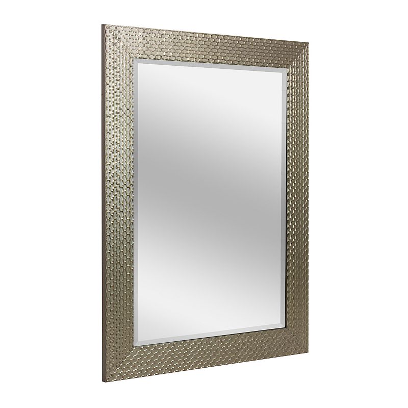 Head West Champagne Honeycomb Framed Wall Mirror 43 x 31, Clrs, 43X31 - 58117503 - Home Decor The honeycomb design in this Head West Champagne H sku 58117503