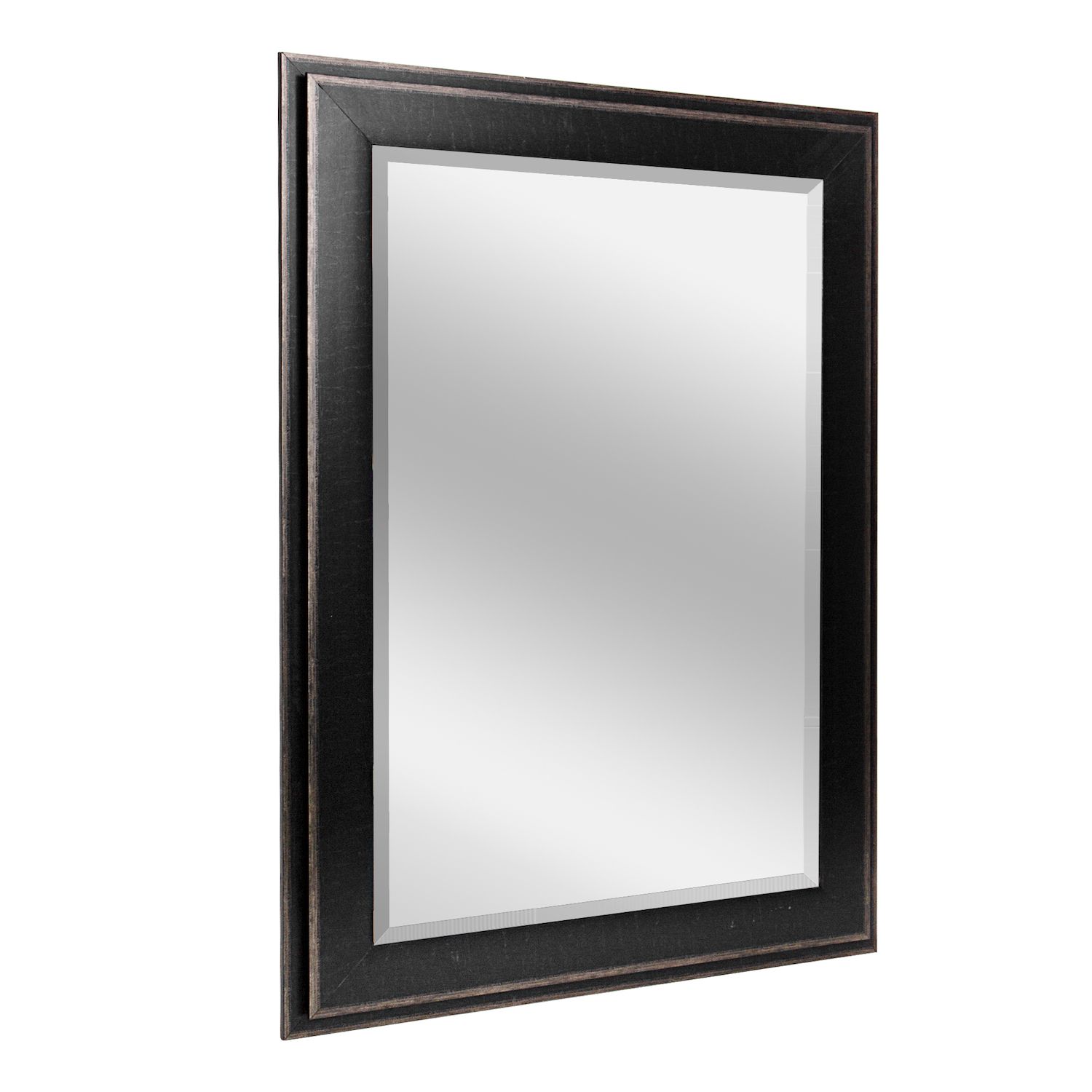 Image for Head West Black Two-Step Frame Bevel Wall Mirror 29" x 35" at Kohl's.