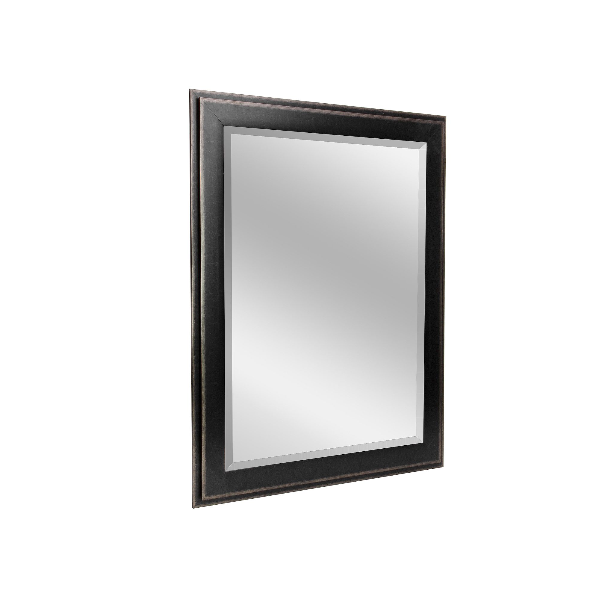 Head West Black Two-Step Frame Bevel Wall Mirror 43 x 31