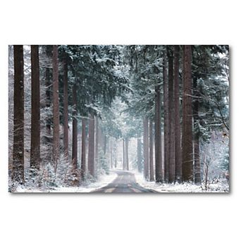 COURTSIDE MARKET Pines in Winter Dress Canvas Wall Art