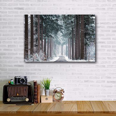 COURTSIDE MARKET Pines in Winter Dress Canvas Wall Art