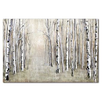 COURTSIDE MARKET Birch Tree Path Canvas Wall Art