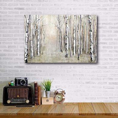 COURTSIDE MARKET Birch Tree Path Canvas Wall Art