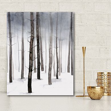 COURTSIDE MARKET Hazy Winter Walk II Canvas Wall Art