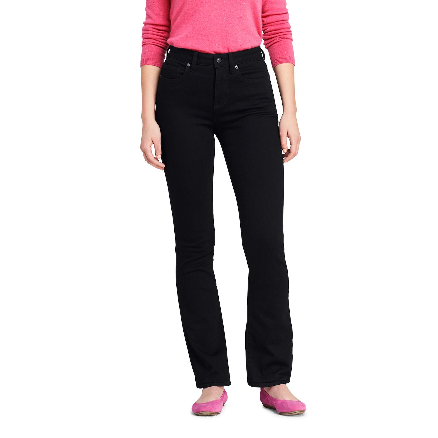 Image for Lands' End Women's Midrise Curvy Fit Bootcut Jeans at Kohl's.