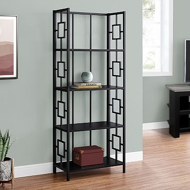 Monarch Geometric 4-Shelf Bookcase