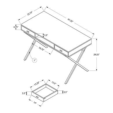 Monarch X-Shape Legs Modern Desk