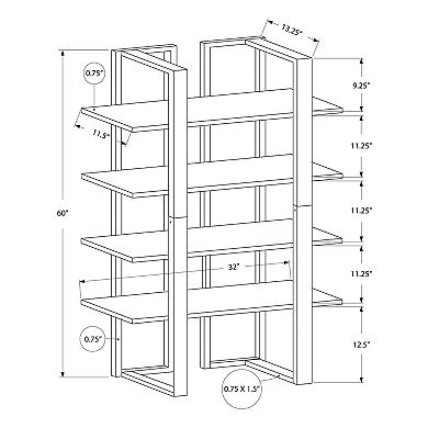 Monarch 4-Shelf Bookcase