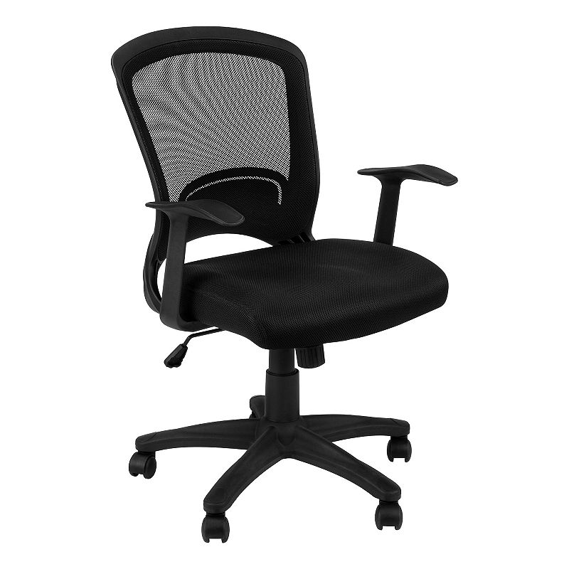 Monarch Mesh Mid-Back Office Chair, Black