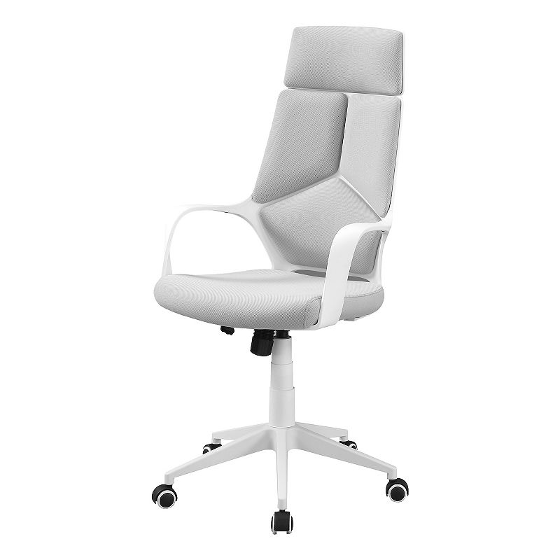 Monarch Pieced Executive High Back Office Chair, White