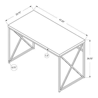 Monarch Distressed X-Frame Computer Desk