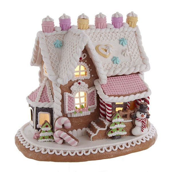 Kurt Adler LED Christmas Gingerbread House Table Decor