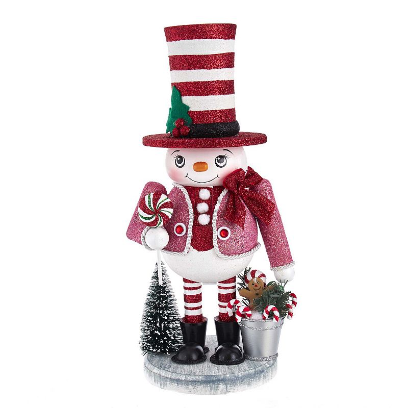Kurt Adler Hollywood Snowman Nutcracker Christmas Table Decor, Multicolor