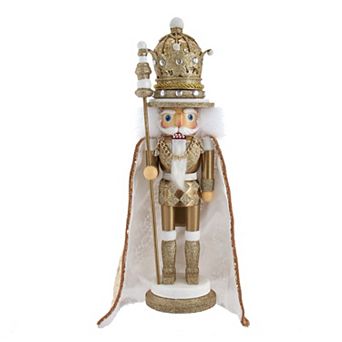 Kurt Adler Hollywood Gold Finish King Nutcracker Christmas Floor Decor