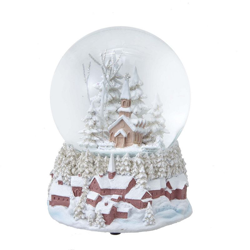 UPC 086131558245 product image for Kurt Adler Musical Church Christmas Water Snow Globe, White | upcitemdb.com