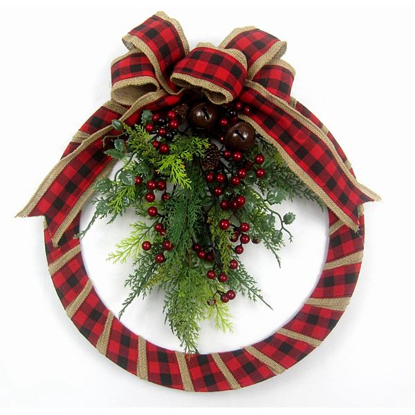 Kurt Adler 18-in. Plaid Artificial Christmas Wreath