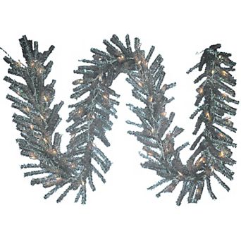 Kurt Adler 9-ft. Pre-Lit Ice Artificial Christmas Garland