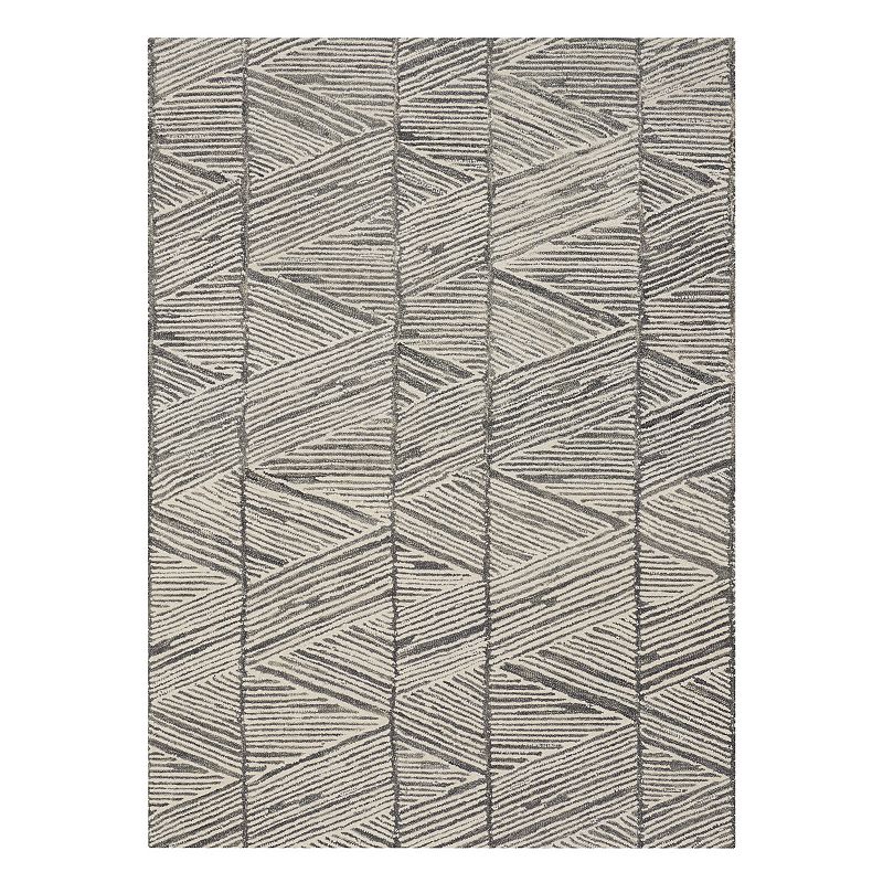 Nourison Vail Woven Area Rug, Grey, 5X7 Ft