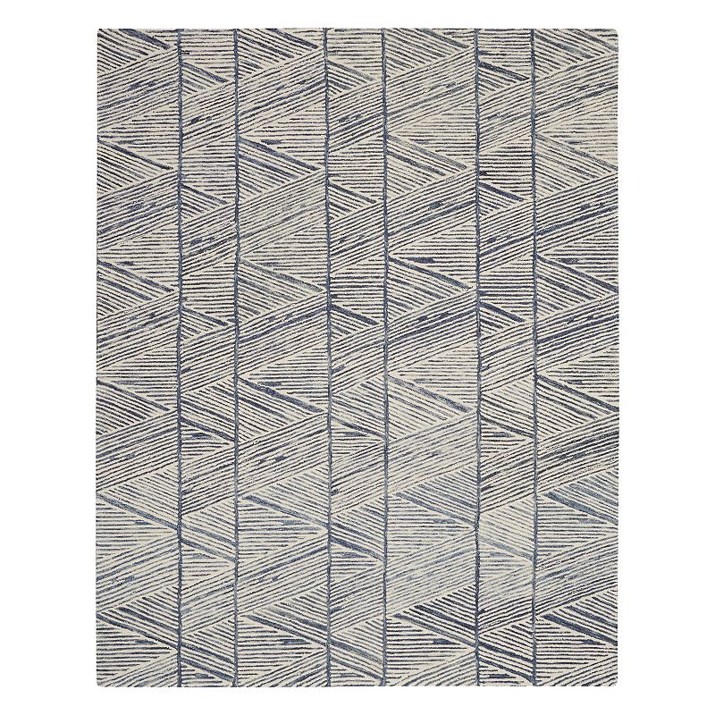 Nourison Vail Woven Area Rug, Blue, 5X7 Ft