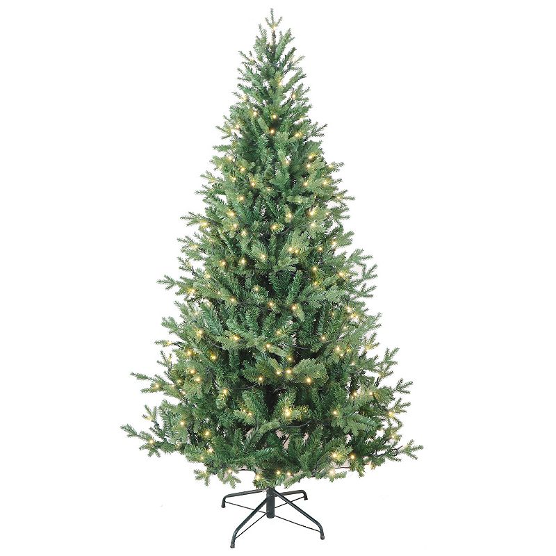 Kurt Adler 6-ft. Warm White LED Jackson Pine Artificial Christmas Tree, Gre